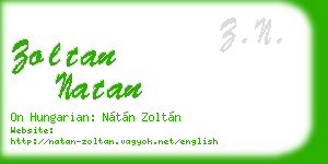 zoltan natan business card